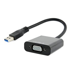 Конвертер Cablexpert AB-U3M-VGAF-01, Черный Converter USB 3.0 m -> D-Sub (VGA) f, black