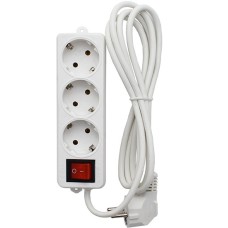 Удлинитель 220V Гарнизон ELB-G3-W-2, 2м, Белый 3 розетки, white