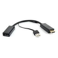 Конвертер HDMI Cablexpert DSC-HDMI-DP converter, HDMI m -> DisplayPort f, black
