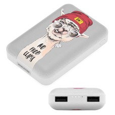 Аккумуляторная USB зарядка Ritmix RPB-10007 Lama, 10000 mAh power bank, 2*2.1A, microUSB