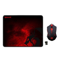 Мышь Defender Redragon M601WL-BA, USB Mouse+pad Optical 2400 dpi, 6 buttons, black (78227)