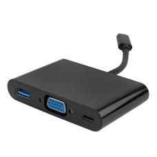 Конвертер USB Type-C 3.1 -> VGA, USB, TypeC, Cablexpert, A-CM-VGA3in1-01 Converter