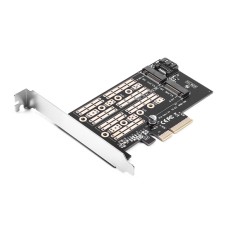 Переходник SSD Agestar AS-MC02 M.2 PCIe + M.2 SATA -> PCIex4