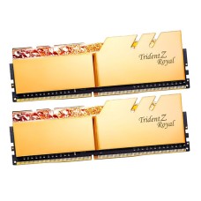 Комплект модулей памяти G.Skill Trident Z Royal, F4-3200C16D-32GTRG, DDR4, 32 GB, gold DIMM kit <3200MHz> (2x16GB), 16-18-18-38