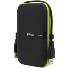 Внешний жесткий диск Silicon Power A60, SP010TBPHDA60S3K, 1 TB, black-green