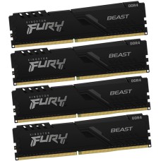 Комплект модулей памяти Kingston Fury Beast, KF432C16BBK4/­128, DDR4, 128 GB DIMM - kit <3200MHz> (4x32GB) CL16