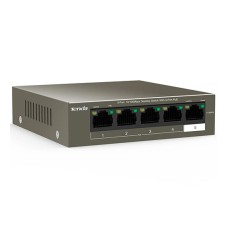 Сетевой коммутатор Tenda TEF1105P-4-63W Switch 4+1 port 10/­100 Mbit, 4 x PoE, 58W, desktop, ext. PS