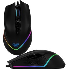Мышь Aula Wind F805 Mouse Gaming, Optical 6400 dpi, USB, 7 button, 7 color backlit, black