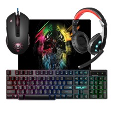 Клавиатура+мышь+коврик для мыши+ наушники, USB, Defender Singularity  MKP-118 KeyBoard + mouse+pad+headphone, (52118)
