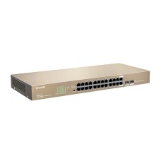 Сетевой коммутатор Tenda TEG1024F Switch 24 port 10/­100/­1000M + 2 SFP, L2, rack/­desktop