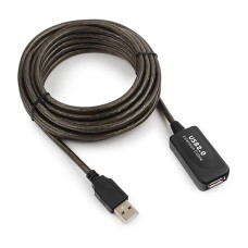 Кабель USB, Cablexpert UAE-01-5M, 5m Cable (удлинитель) Type Am- Af, USB 2.0, black