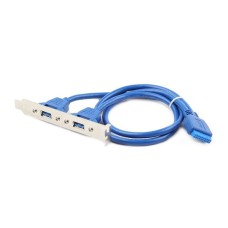 Брекет Cablexpert CC-USB3-RECEPTACLE, 2 USB Bracket x 3.0, internal, 20 pin port for mainboard