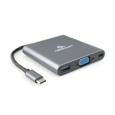 Концентратор USB Type-C, Cablexpert  A-CM-COMBO6-01 Hub, USB 3.1, HDMI/­VGA/­JACK 3.5/­Type-C/­PD/­SD