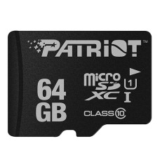 Карта памяти microSDXC Patriot LX Series PSF64GMDC10, 64GB, Class 10 MemoryCard SDXC