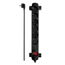 Сетевой фильтр Hama 00137256, 6XSchuko, 1.4м, Черный 6 розеток, Black