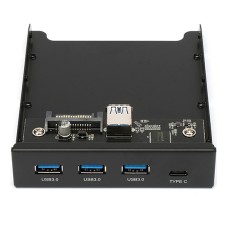 Планка 3.5 Gembird FP3.5-USB3-3A1C Plank Type-A 3USB 3.0, 1USB Type-C