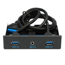 Планка 3.5 Gembird FP3.5-USB3-2A-HDA Plank Type-A 2USB 3.0, Jack 3.5mm (HD Audio)