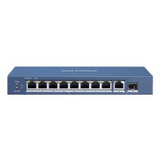 Сетевой коммутатор Hikvision DS-3E0510P-E Switch 8 port 10/­100/­1000M 8xGE PoE, 1xRJ45 GE, 1xGb SFP, PoE 58W, desktop