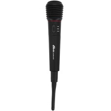 Микрофон Ritmix RWM-100, Чёрный Microphone 600 Ohm, 100-10000Hz, 85dB, XLR -> 6.3mm, wireless/­wired 5m cable, black