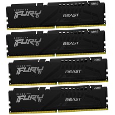 Комплект модулей памяти Kingston Fury Beast, KF556C40BBK4-128, DDR5, 128 GB DIMM - kit <5600MHz> (4x32GB), CL40