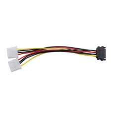 Кабель Sata 15pin  -> 2xMolex 4pin, Cablexpert CC-SATA-2MOLEX-20CM Cable converter for power supply