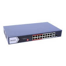 Сетевой коммутатор Hikvision DS-3E0318P-E/­M(C) Switch 16 port 10/­100M 16xGE PoE, 1xRJ45 GE, 1xSFP, PoE 130W