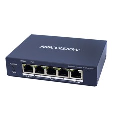 Сетевой коммутатор Hikvision DS-3E0505HP-E Switch 4 port 10/­100/­1000M 3xGE PoE, 1xGE Hi-PoE, 1xGb RJ45, PoE 60W, desk