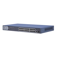 Сетевой коммутатор Hikvision DS-3E0526P-E Switch 24 port 10/­100/­1000M 24xGE PoE, 1xRJ45 GE, 1xSFP, PoE 370W, rack/­desk