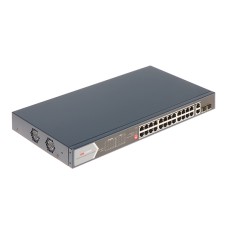 Сетевой коммутатор Hikvision DS-3E0528HP-E Switch 24 port 10/­100/­1000M 4xGE Hi-PoE, 2xGE Uplink, 2xSFP, PoE 370W, rack