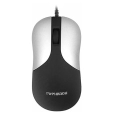 Мышь Гарнизон GM-215, Optical, 800-3200 dpi, USB, Черный-Серый Mouse 3 buttons, 1000 1.5m cable, black-silver