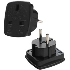 Переходник 220V, Gembird A-AC-UKEU-001B USA type -> German type