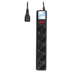 Сетевой фильтр Power Cube SPG5-B1, 0,5м, Черный 5 розеток, 10A, C14/­для ИБП, black