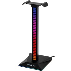 Держатель для гарнитуры, Aula Wind F65 Stand Garnitura, USB -> USB/­AUX, 3,5 jack, RGB, Black