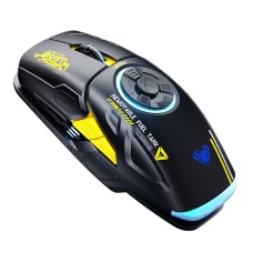 Мышь со спинером Aula H530, Черный Mouse Spinner, Wireless/­Bluetooth, RGB, LiIon, black