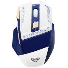 Мышь Aula Wind SC550, Бело-синий Mouse Wireless, Optical 4800 dpi, USB, 8 button, Blue&White