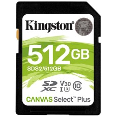 Карта памяти SDXC Kingston, SDS2/512GB, 512GB