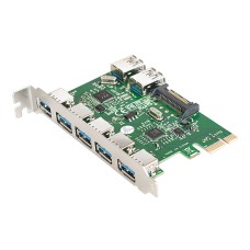Переходник PCI-E -> 5*USB3.0 ext. + 2*USB3.0 int I/­O Card converter, GExeGate EXE-317