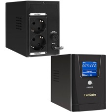 Блок бесперебойного питания ULB-500.LCD.AVR.2SH UPS ExeGate 500VA/­300W, 12V/­4.5Ah*1, (2) Schuko