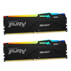 Комплект модулей памяти Kingston Fury Beast RGB (AMD), KF560C30BBEAK2-32, DDR5, 32 GB DIMM kit <6000MHz> (2x16GB), CL30