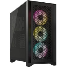 Уц. Корпус ATX midi tower Corsair, iCUE 4000D RGB Airflow, CC-9011240-WW(без БП), черный, не работает подсветка фанов, мелкие царапины