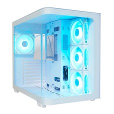 Корпус ATX midi tower AeroCool, P500C-G-WT-V1, (без БП), white