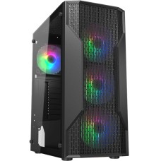 Корпус ATX midi tower Cougar MX110 RGB, (без БП), Черный Case 4x12 RGB fans, black