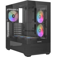 Корпус ATX midi tower SAMA, V40 , (Без БП), Black Case