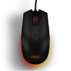 Мышь игровая AOC GM500 8 кн. 5000 dpi, USB2.0 кабель 1.8 м Черный GM500DRBE