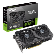 Видеокарта ASUS GeForce RTX4060Ti OC, 8GB GDDR6 128-bit HDMI 3xDP DUAL-RTX4060TI-O8G-EVO