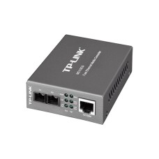 Mедиаконвертер, TP-Link, MC110CS, 10/100 Мбит/с RJ45 - 100 Мбит/с разъём SC (одномодовый оптоволоконный кабель), полнодуплексный, до 20км, переключающийся адаптер питания, возможность установки в шасси