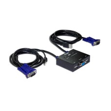 KVM-переключатель, D-Link, KVM-221/C1A, VGA, USBType-A, Порт Jack 3.5-F мм