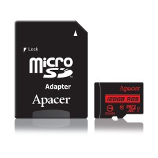 Карта памяти Micro SDXC 128Gb Apacer, Class 10 UHS-I U1, адаптер