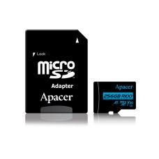 Карта памяти Micro SDXC 256Gb Apacer, Class 10 UHS-I U3, адаптер