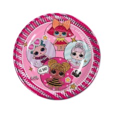 Веселая затея тарелка 1502-4175 розовый 8 шт